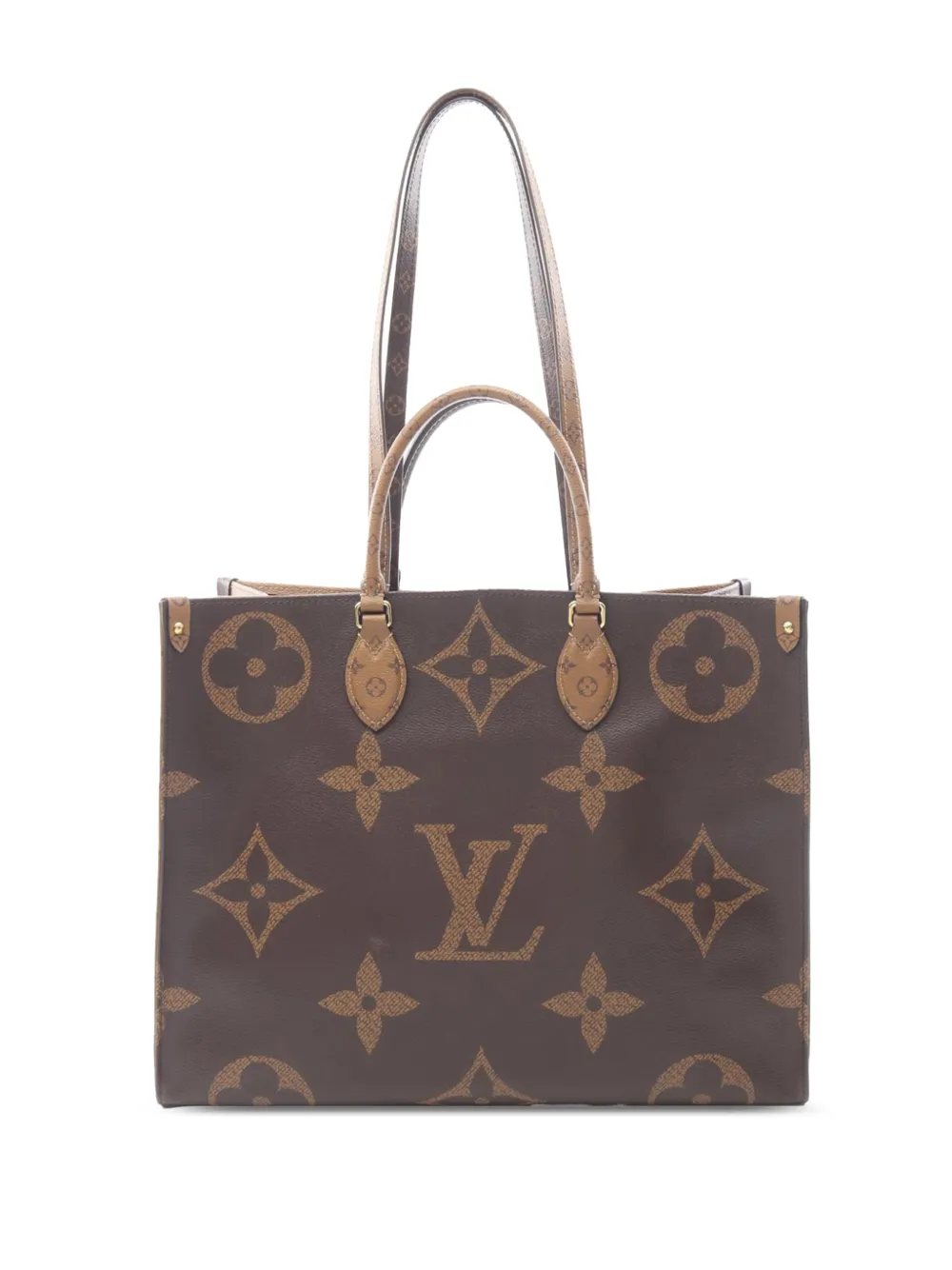 Louis Vuitton Pre-Owned 2019 Monogram Reverse Giant OnTheGo GM satchel - Brown