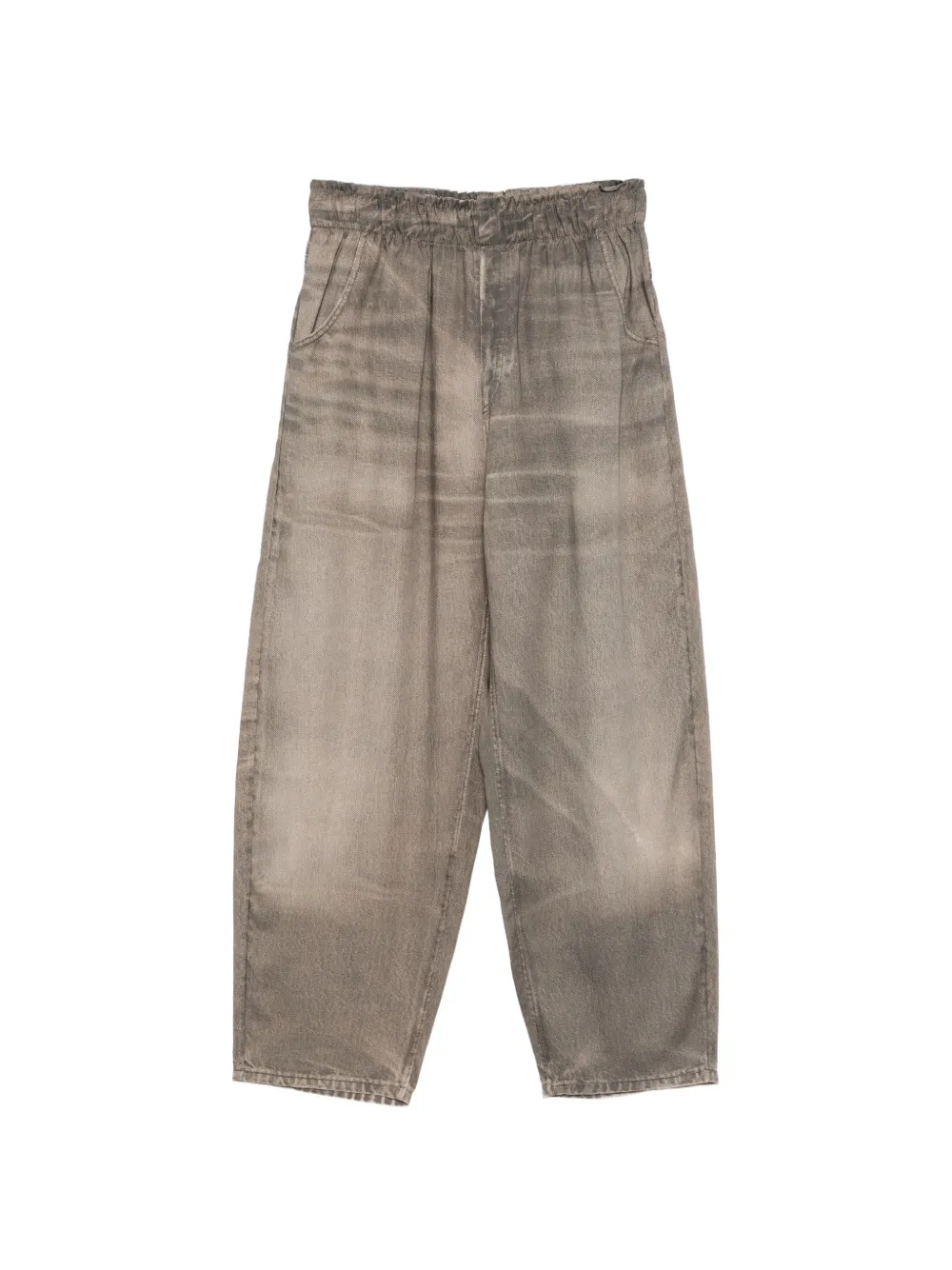 DEHA elasticated-waist trousers - Grigio