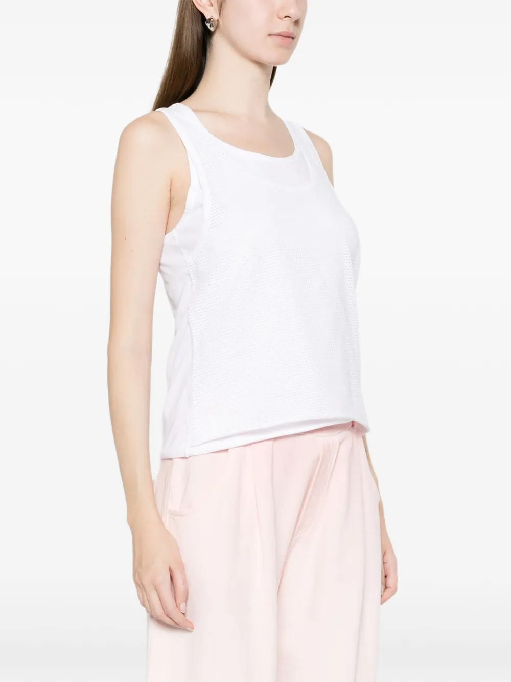  Deha Top Con Cuello Redondo - Blanco 