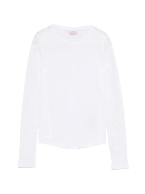 DEHA T-shirt met kanten mouwen