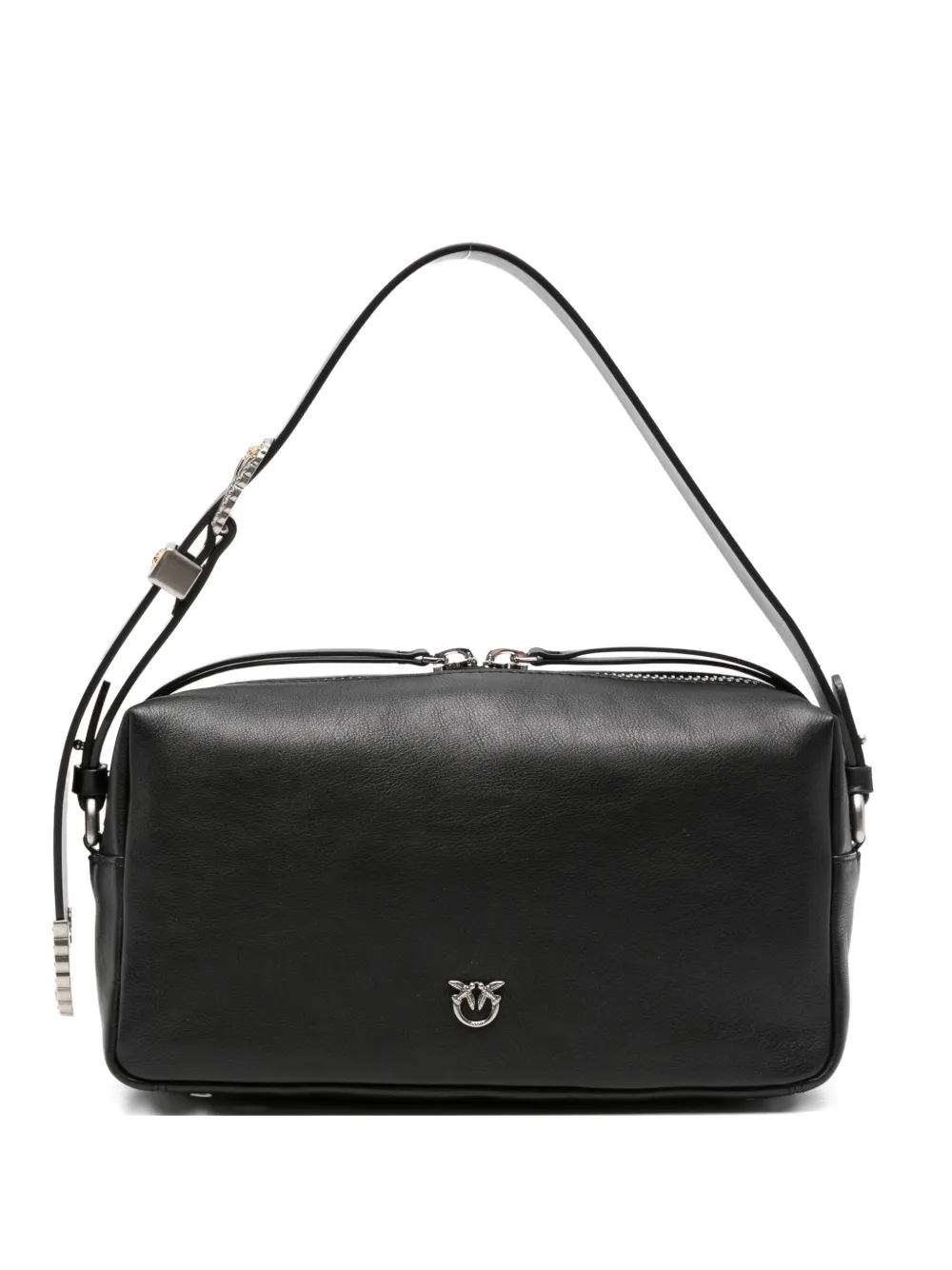 PINKO logo buckle shoulder bag - Nero