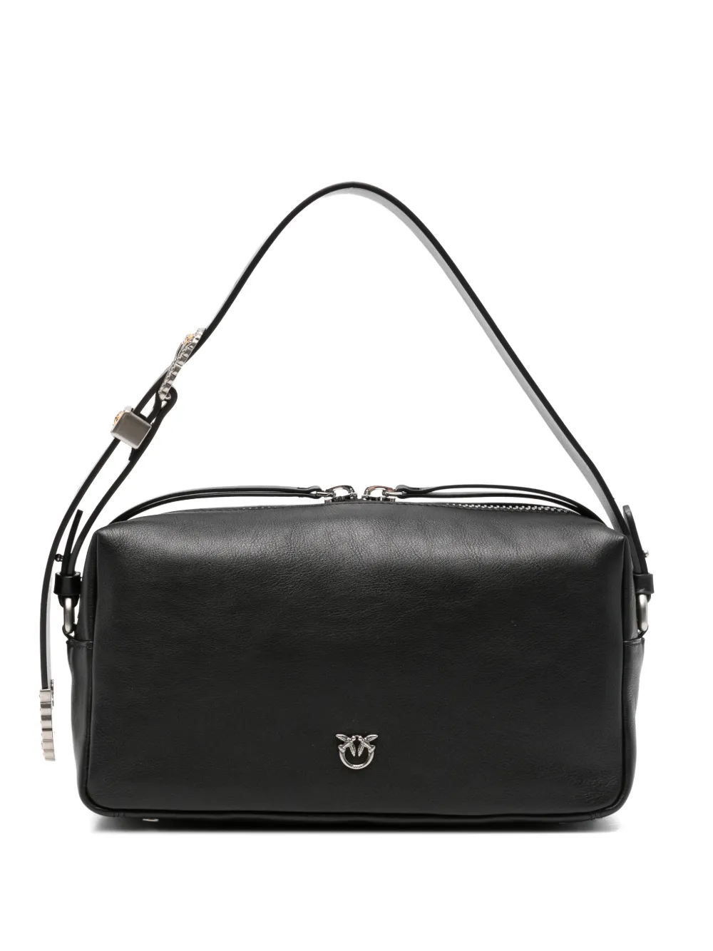 PINKO logo buckle shoulder bag - Nero