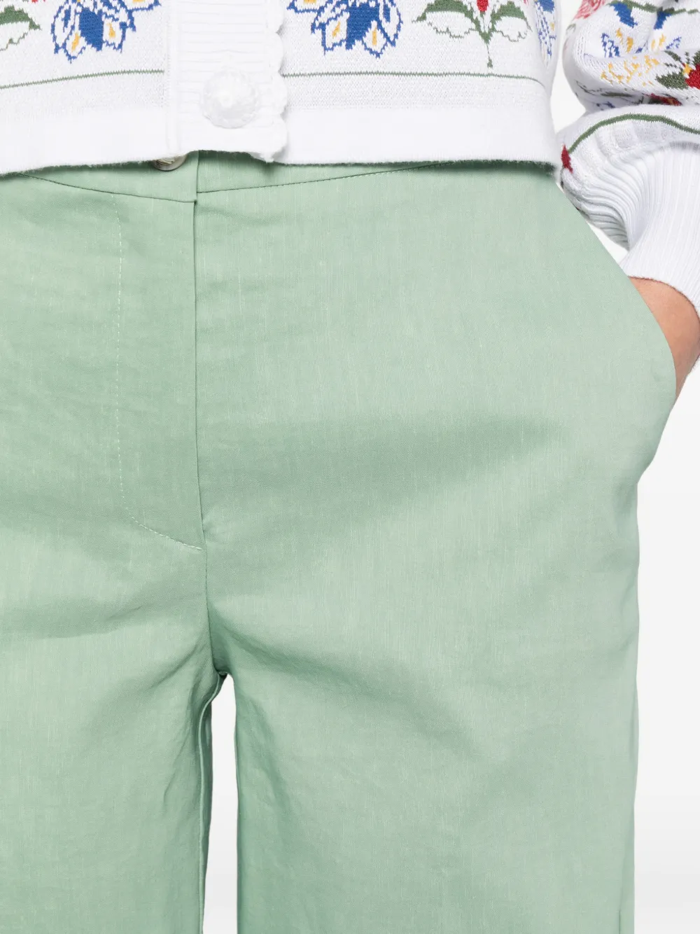 PINKO Broek met knopen Groen