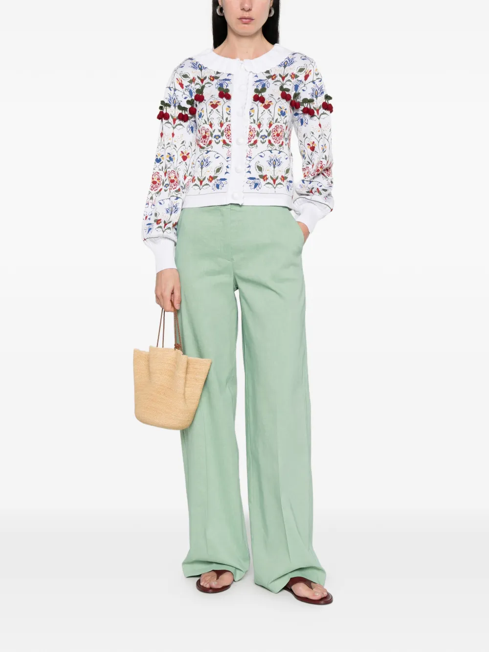 PINKO Broek met knopen Groen