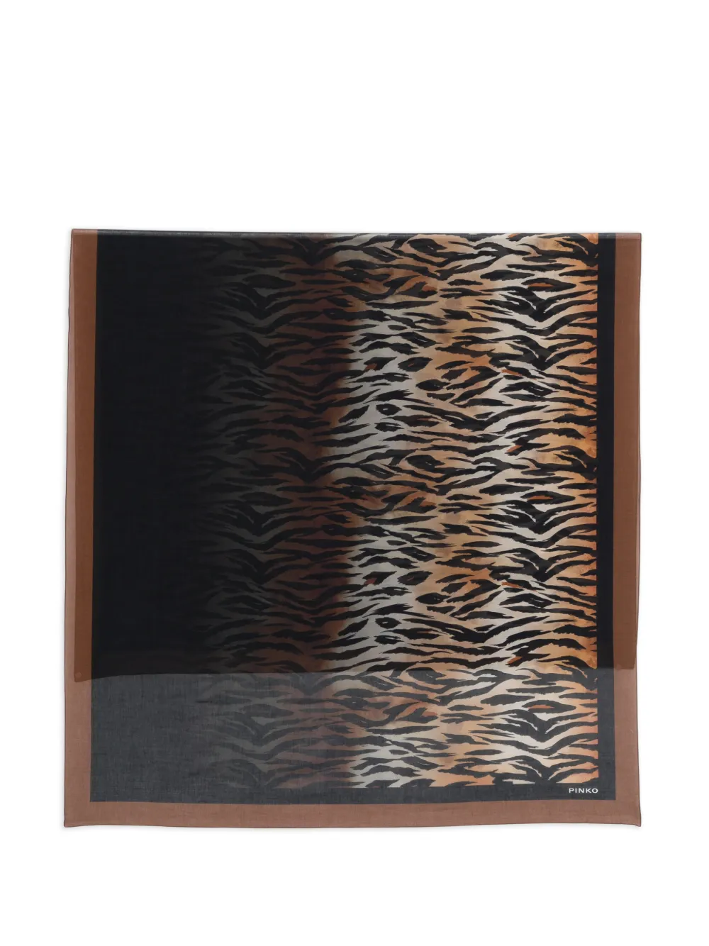 PINKO tiger-print bordered scarf - Nero
