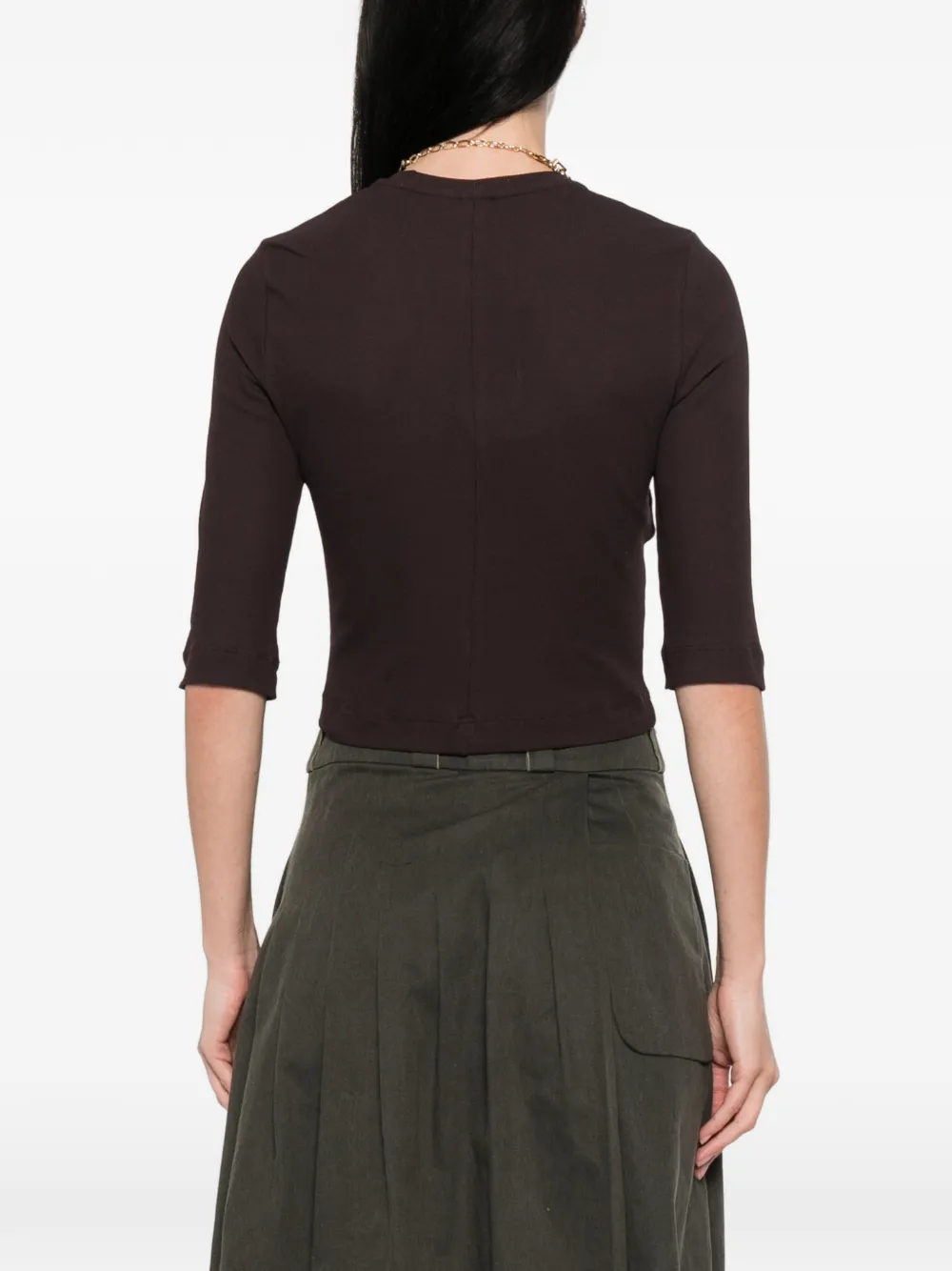 PINKO Cropped trui met ketting Bruin