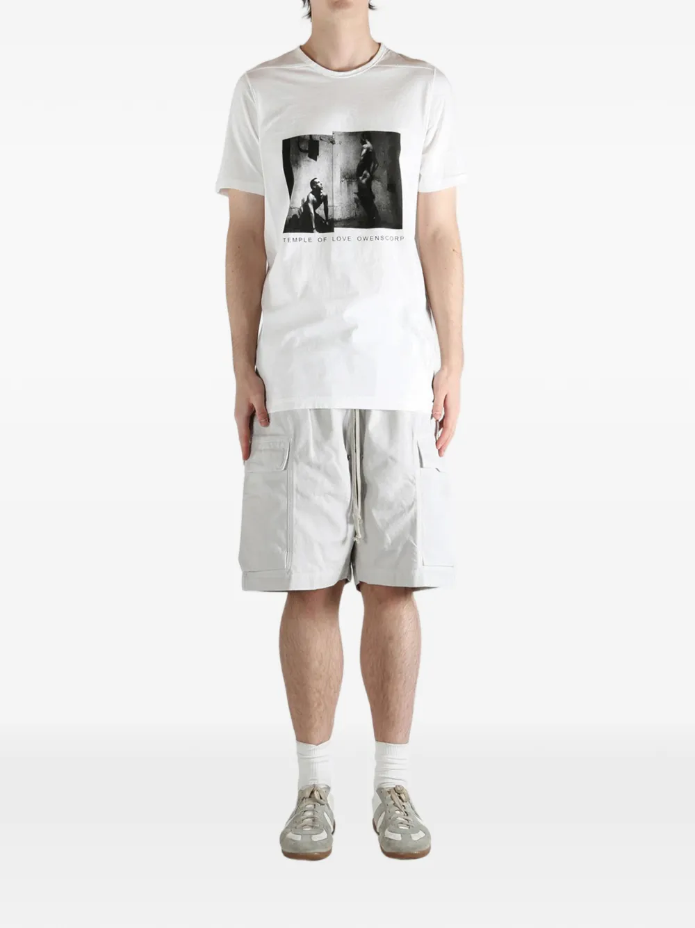 Rick Owens DRKSHDW T-shirt met grafische print Wit