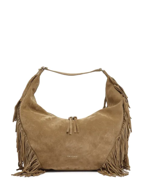 Orciani Peach Fringe shoulder bag