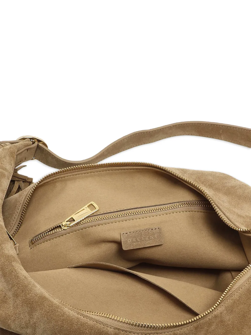 Orciani Louela suède schoudertas Beige