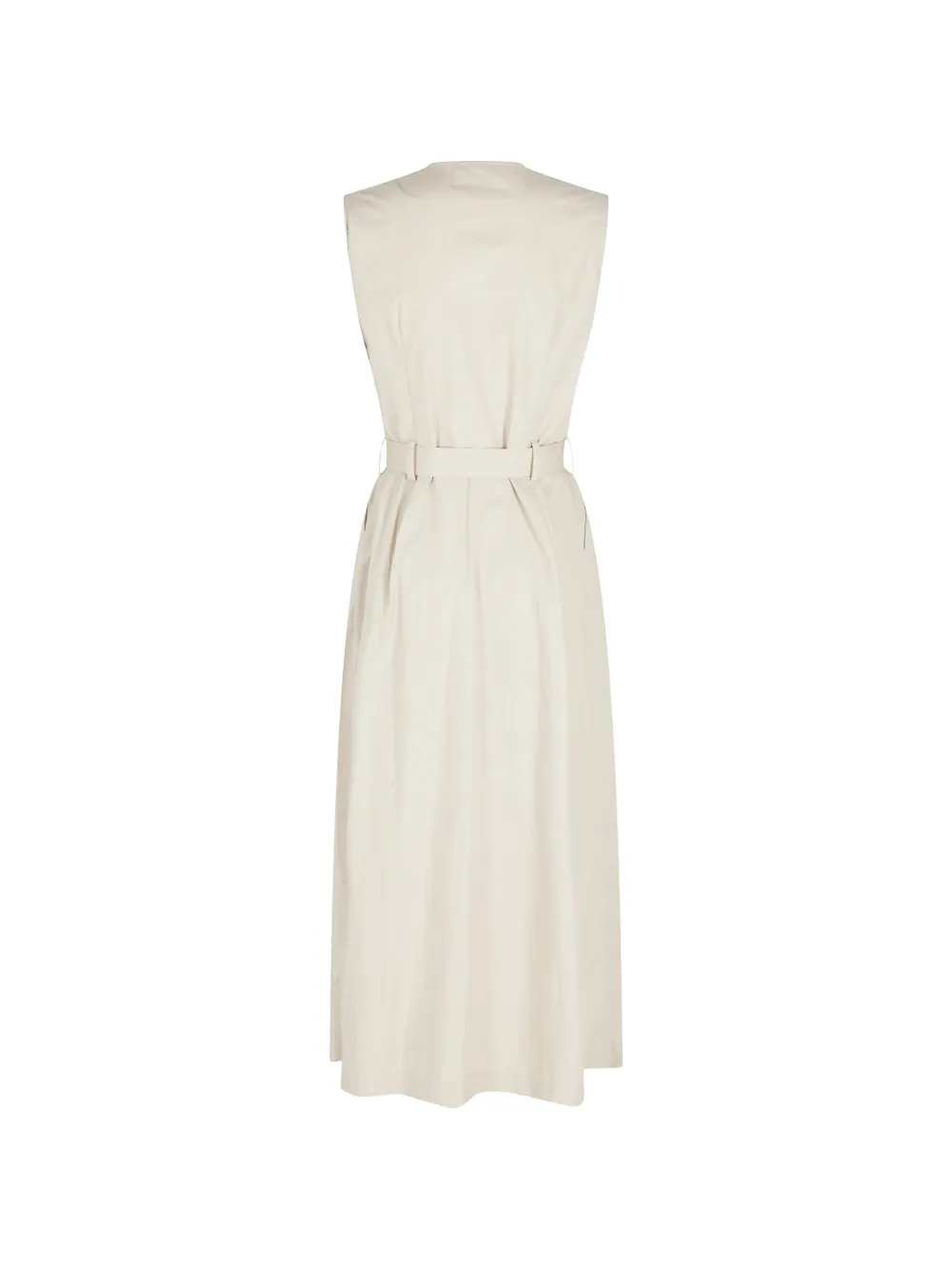 Woolrich Midi-jurk met ceintuur en V-hals Beige