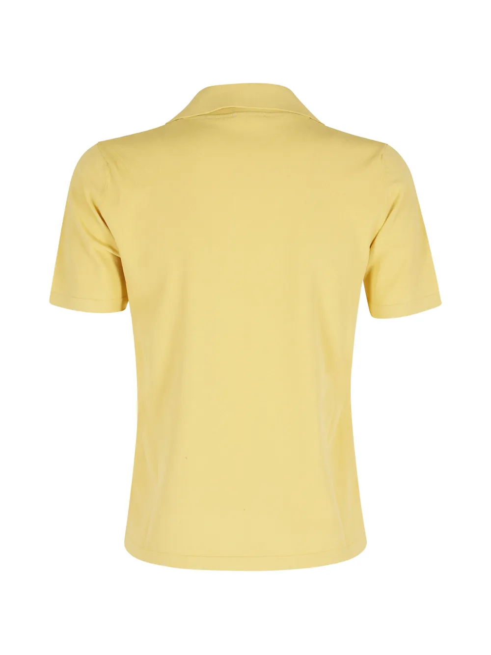 Roberto Collina Ikonik T-shirt met V-hals en kraag Geel
