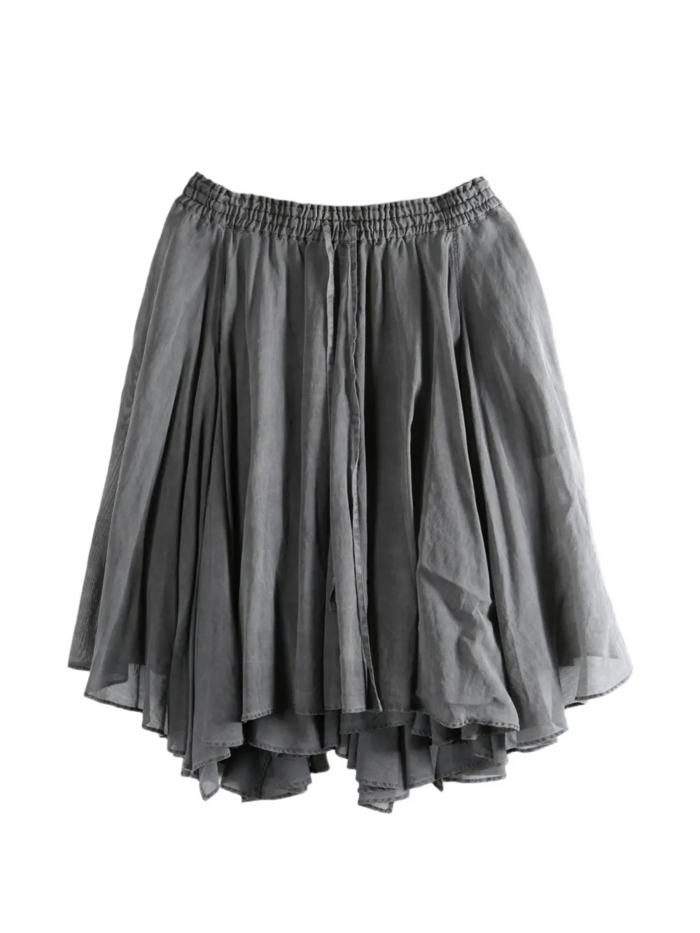 Y's elasticated-waistband asymmetric skirt - Grau