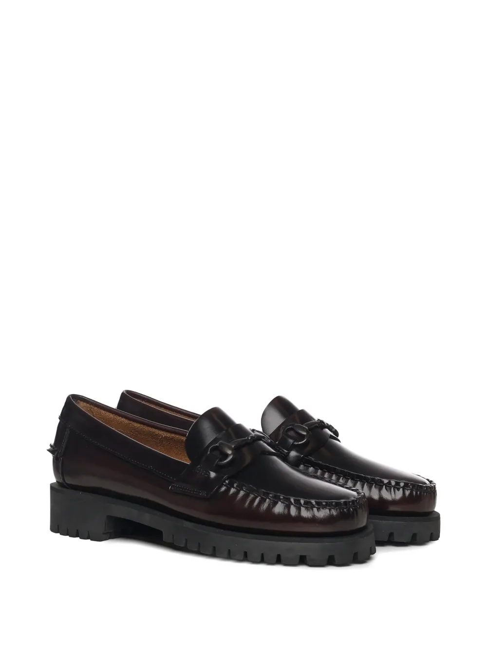Sebago Loafers met ringdetail Bruin