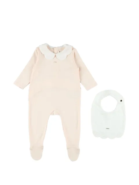 Chloé Kids logo-print babygrow set
