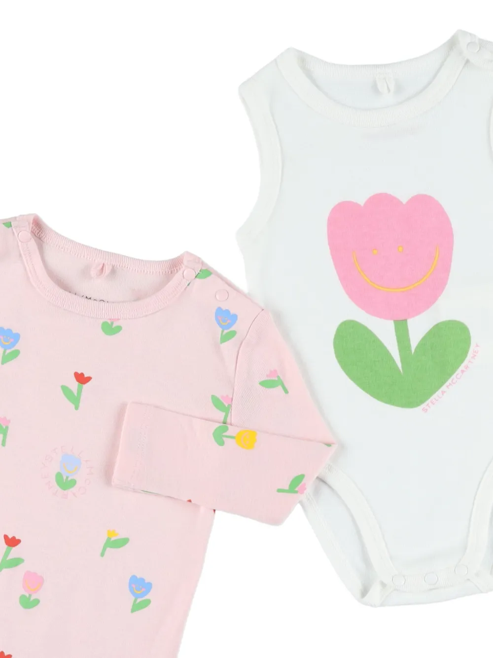 Tulip-Print Romper And Body Set