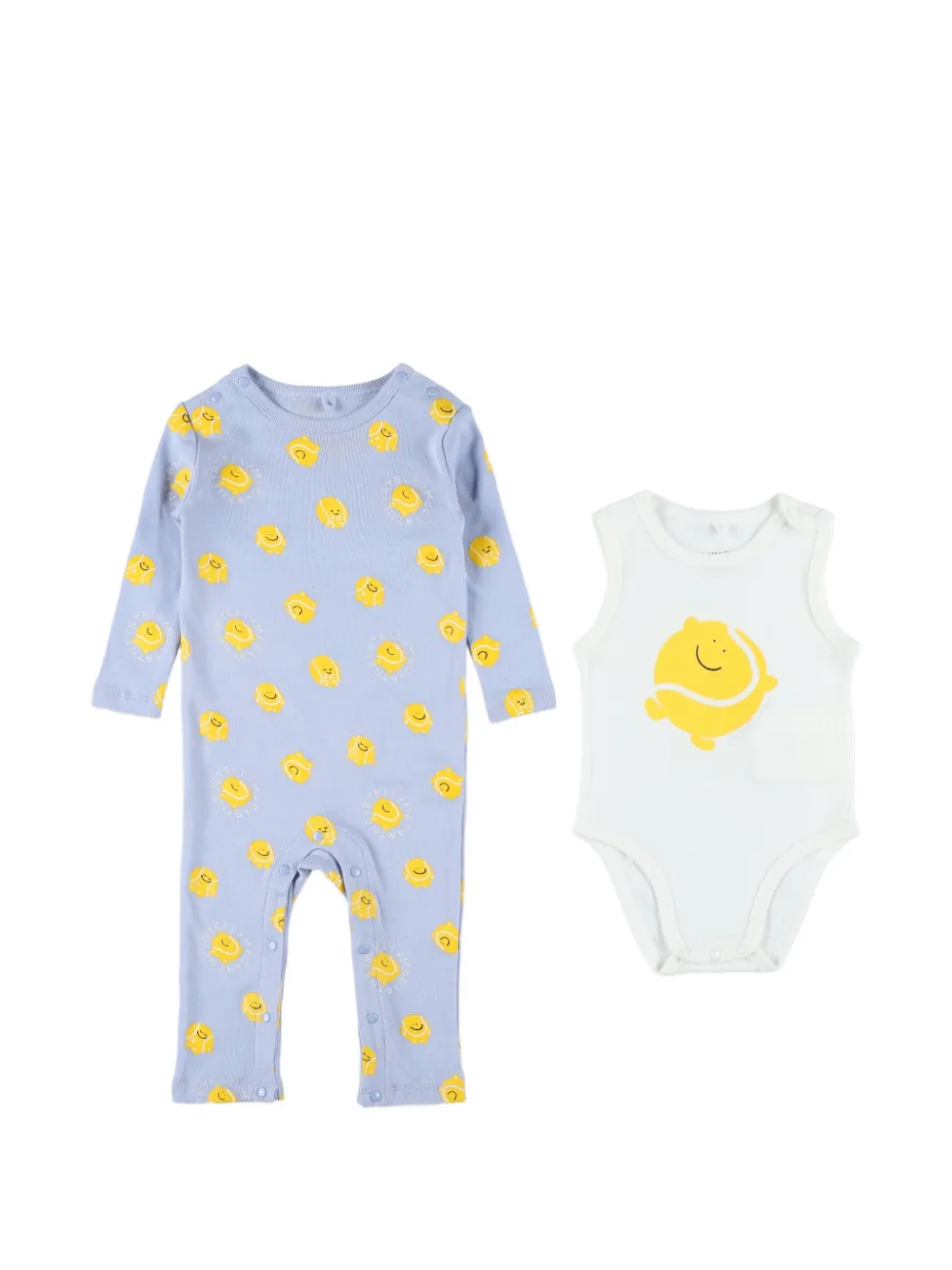 Stella McCartney Kids printed romper and body set - Blau