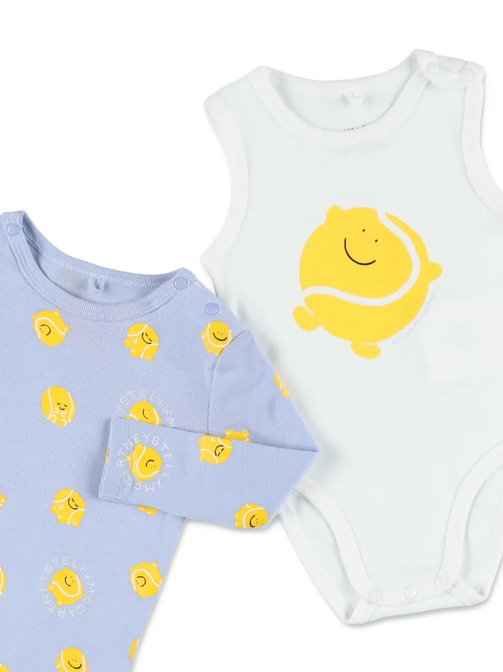 Stella McCartney Kids Romperset met grafische print Blauw