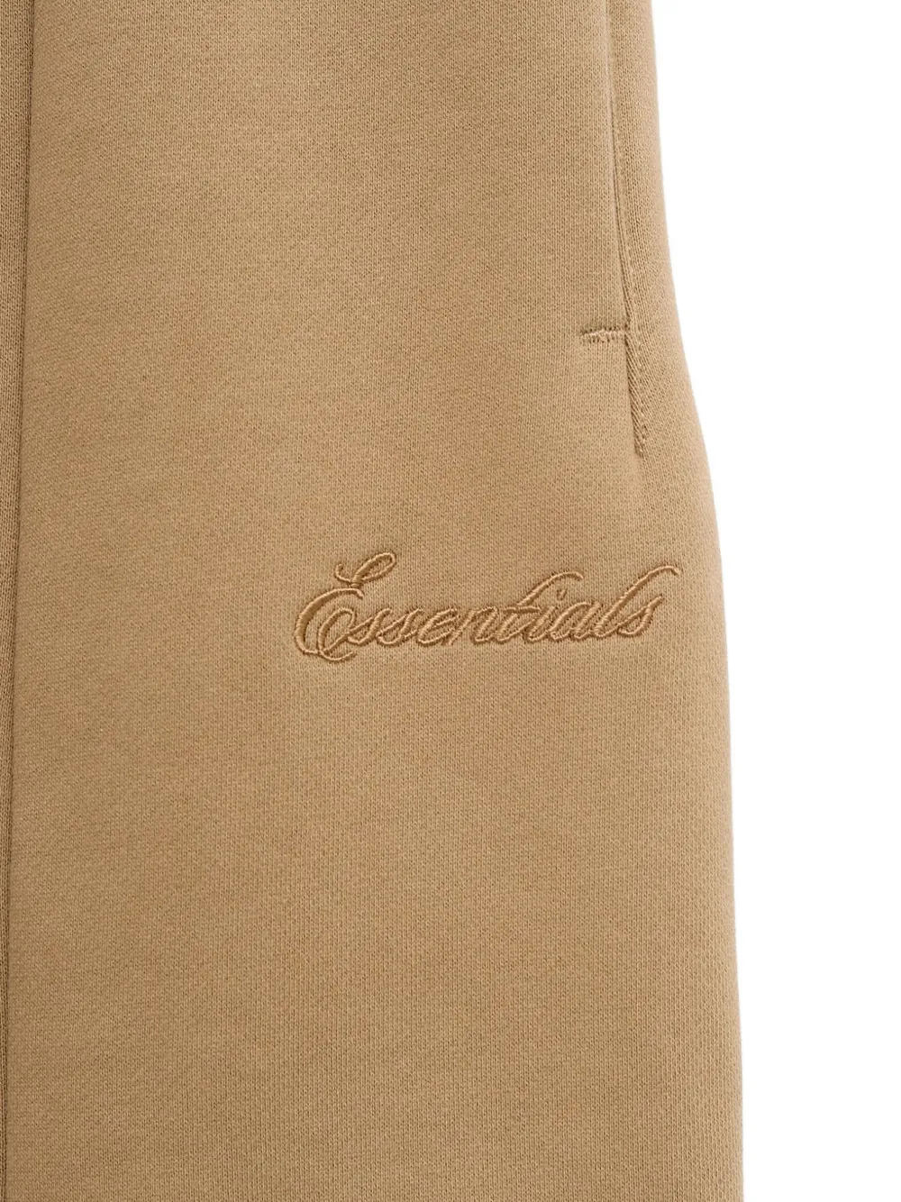 Essentials Embroidered Drawstring Track Pants In Brown