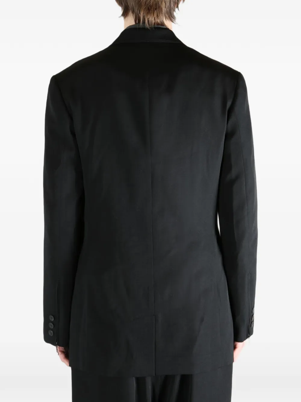 Yohji Yamamoto Blazer met knopen Zwart