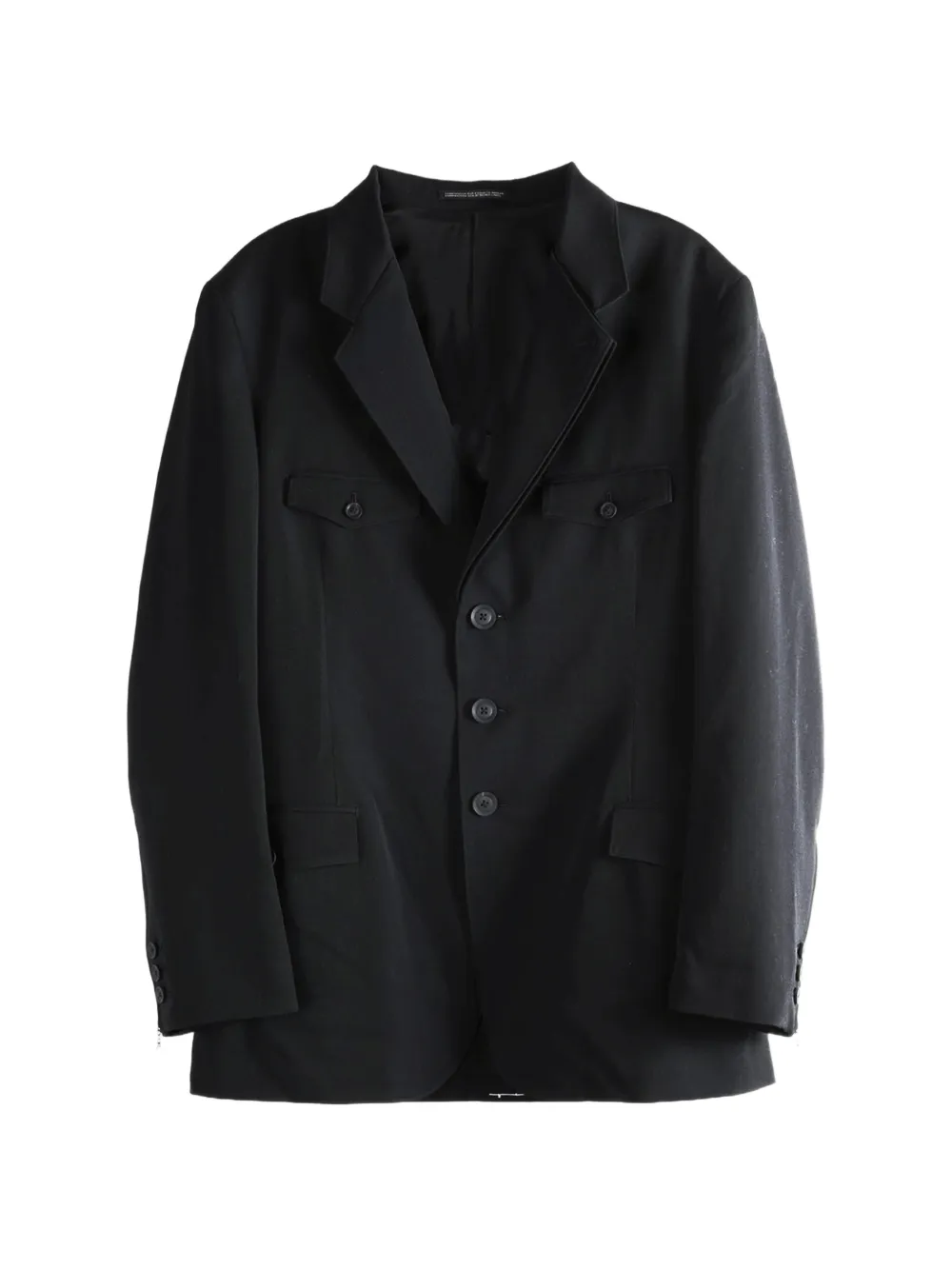 Yohji Yamamoto Blazer con bottoni - Nero