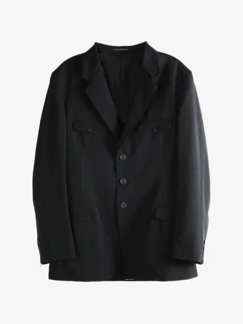Yohji Yamamoto blazer à design un bouton