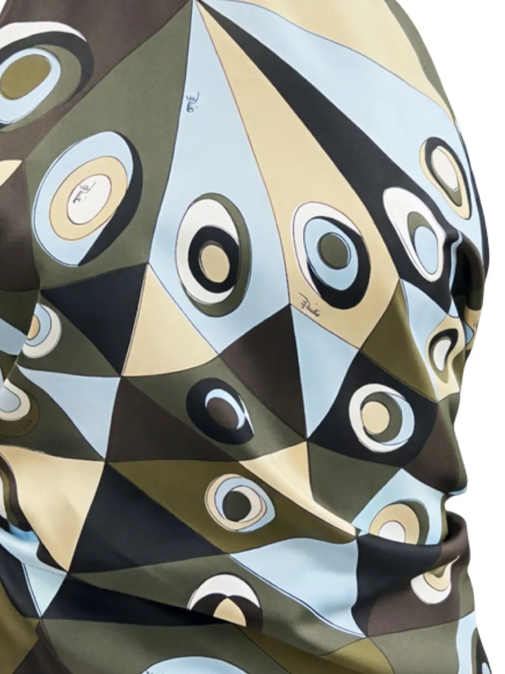 geometric-print twill top