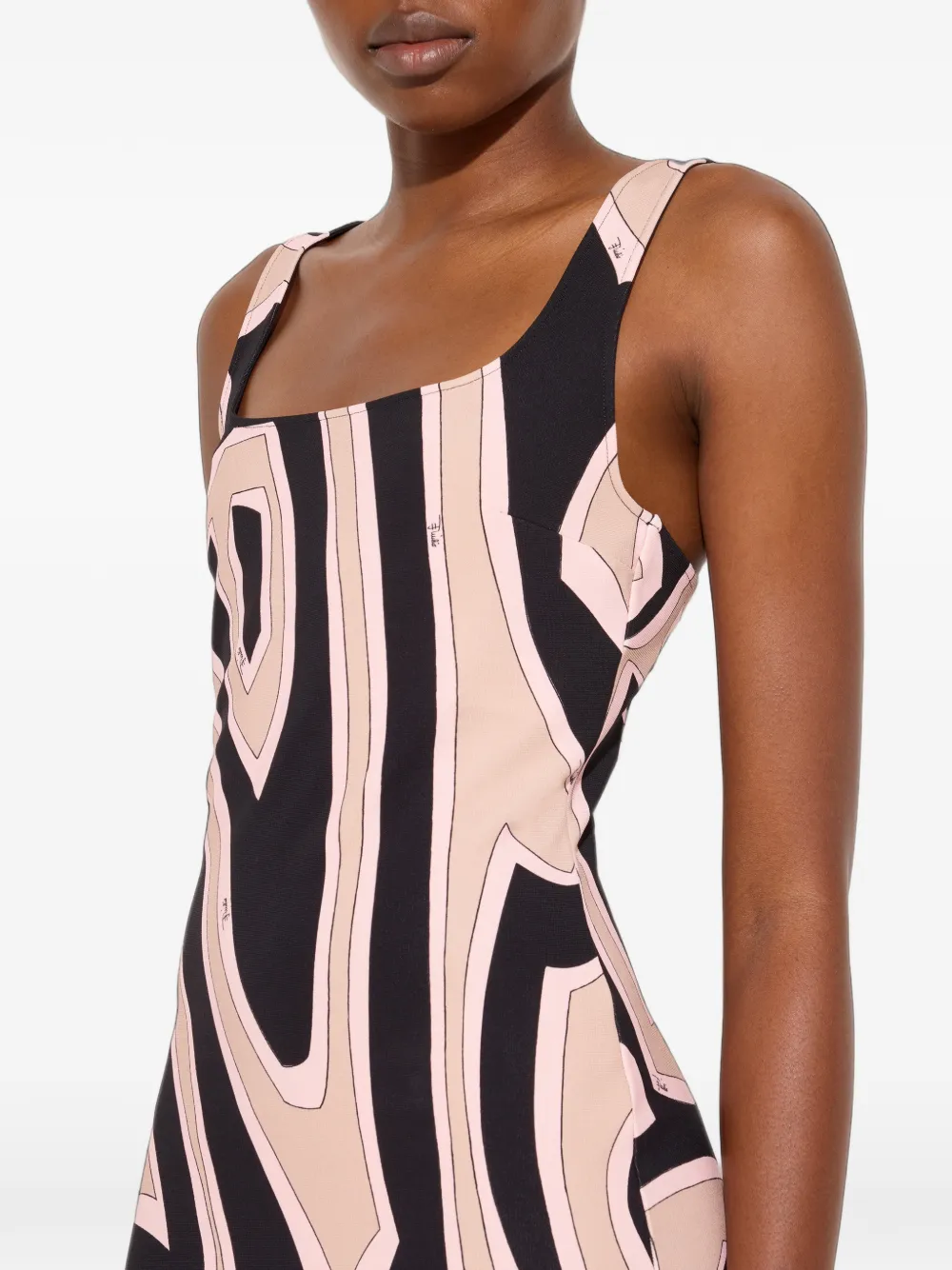 PUCCI Labirinto jurk met print Zwart