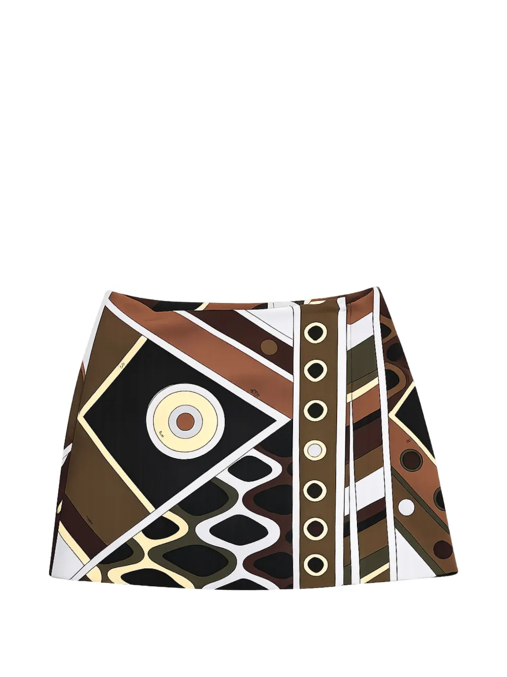 PUCCI geometric cutout skirt - Marrone