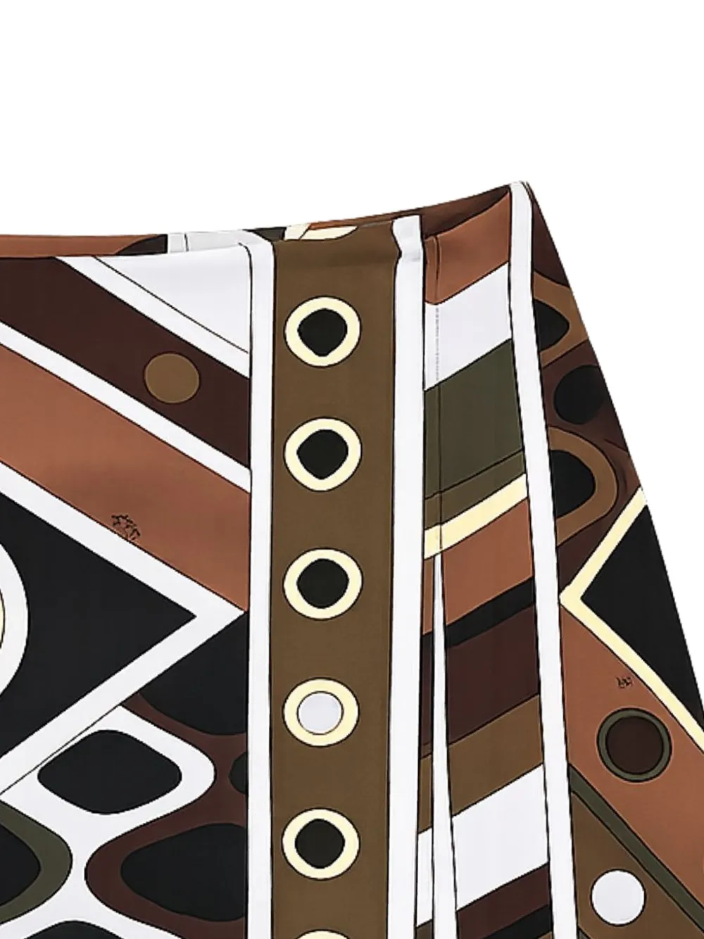  Pucci Geometric Cutout Skirt - Brown 