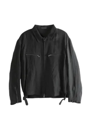 Giorgio Armani single-breasted Jacket In Perforated Nappa Lambskin