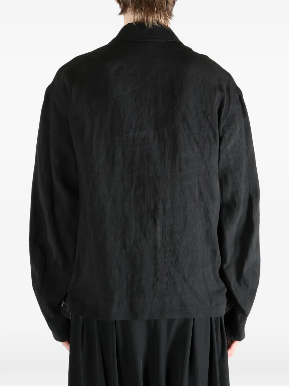 Yohji Yamamoto Jack met rits Zwart