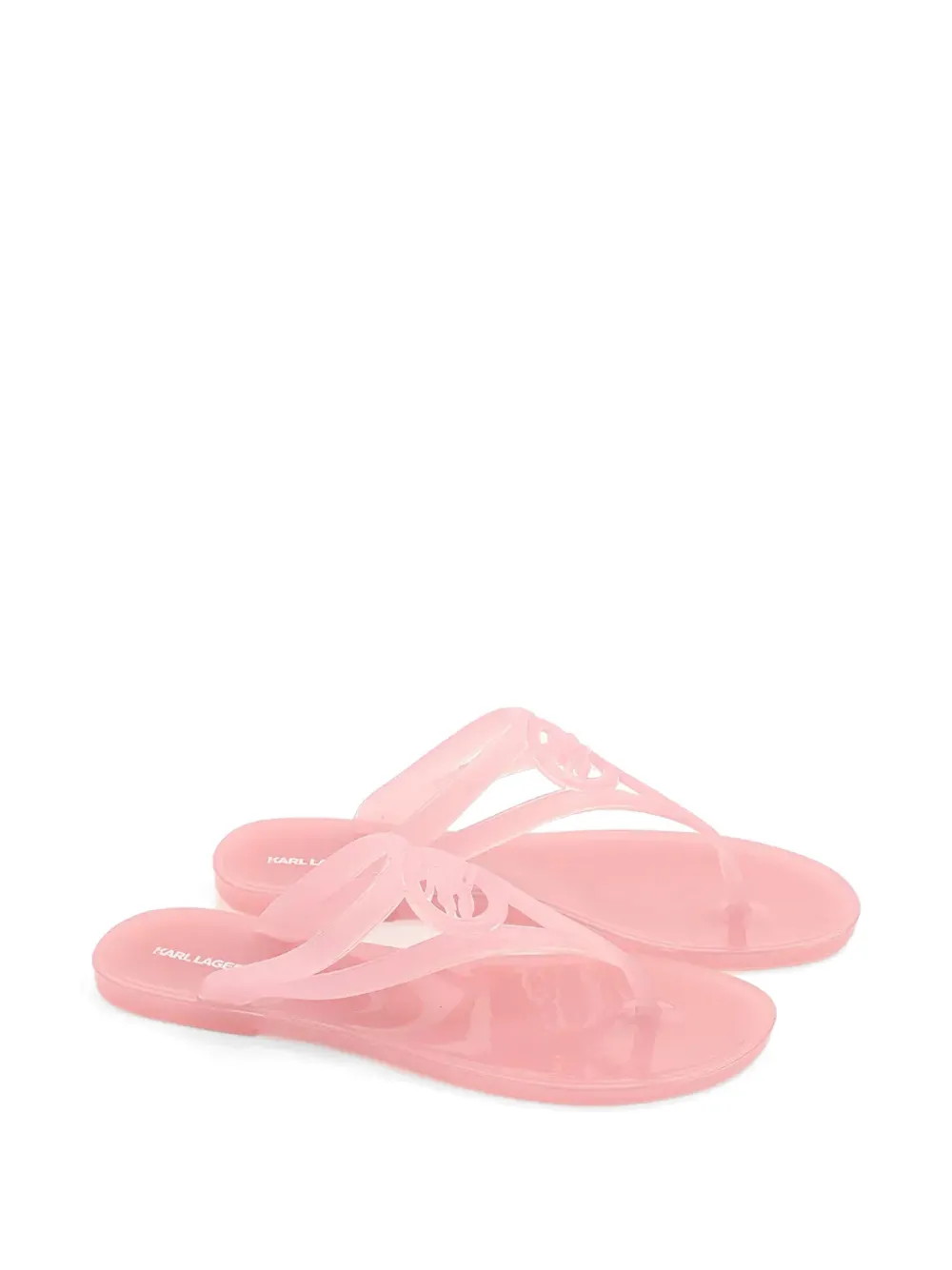 Karl Lagerfeld Jelly logo-detail flip-flops Wit