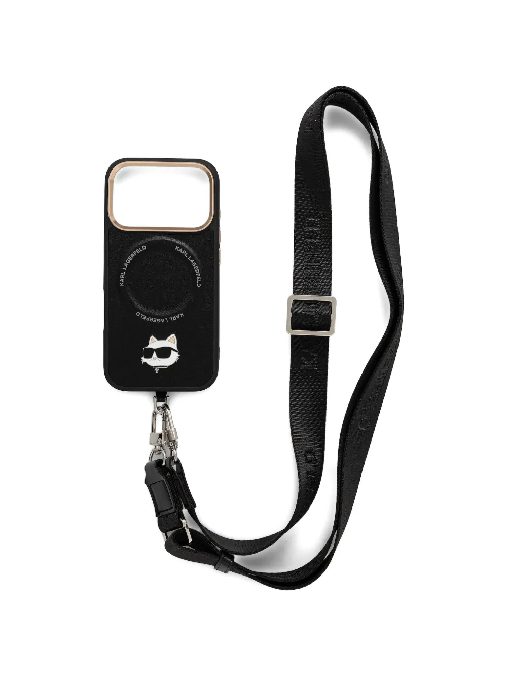 Karl Lagerfeld Cover per iPhone 17 Pro con ciondolo - Nero