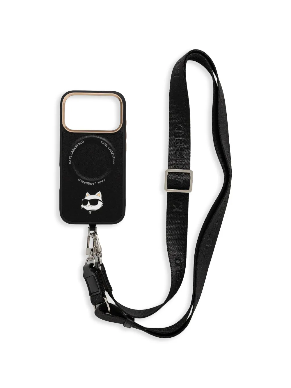 Karl Lagerfeld Cover per iPhone 17 Pro con ciondolo - Nero