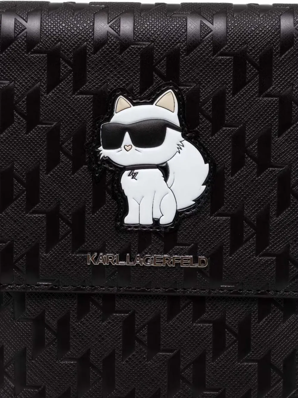 Karl Lagerfeld Choupette telefoonhoesje met monogram-reliëf Zwart