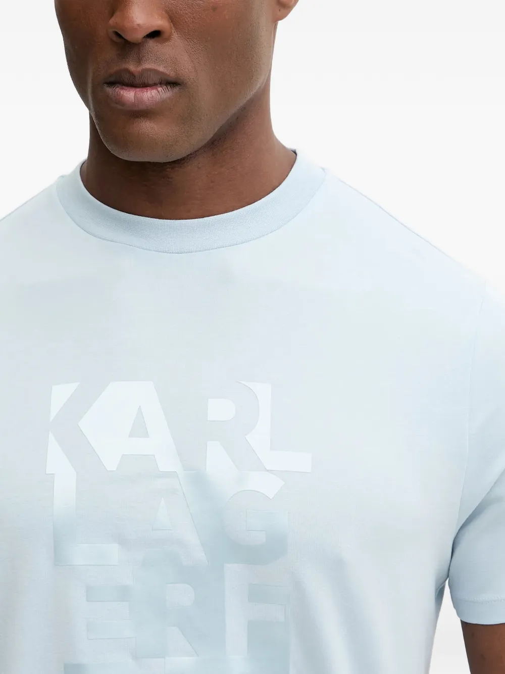 Karl Lagerfeld T-shirt met logoprint Blauw
