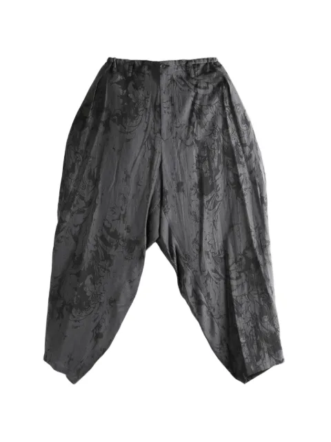Yohji Yamamoto jacquard patterned trousers