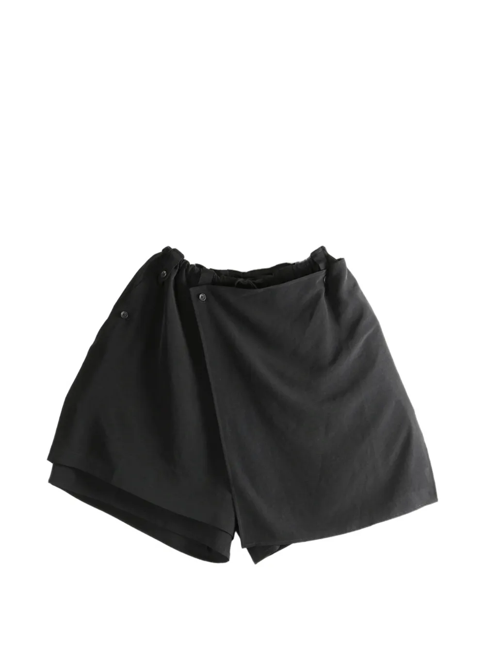 Yohji Yamamoto Shorts drappeggiati - Nero