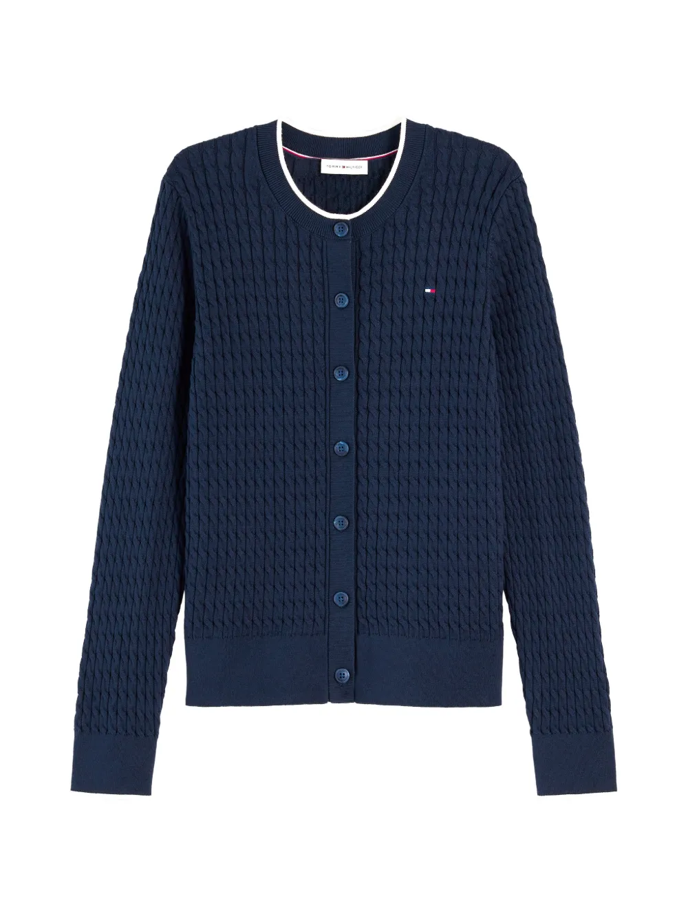 Tommy Hilfiger cable-knit cardigan - Blu
