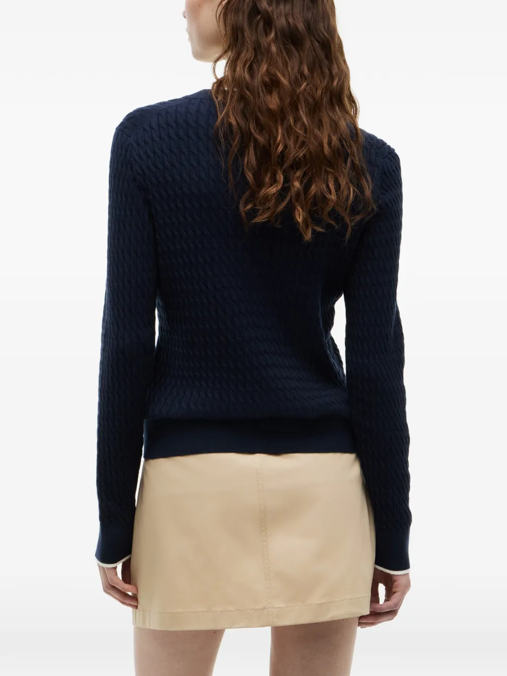 Tommy Hilfiger Kabelgebreid vest Blauw