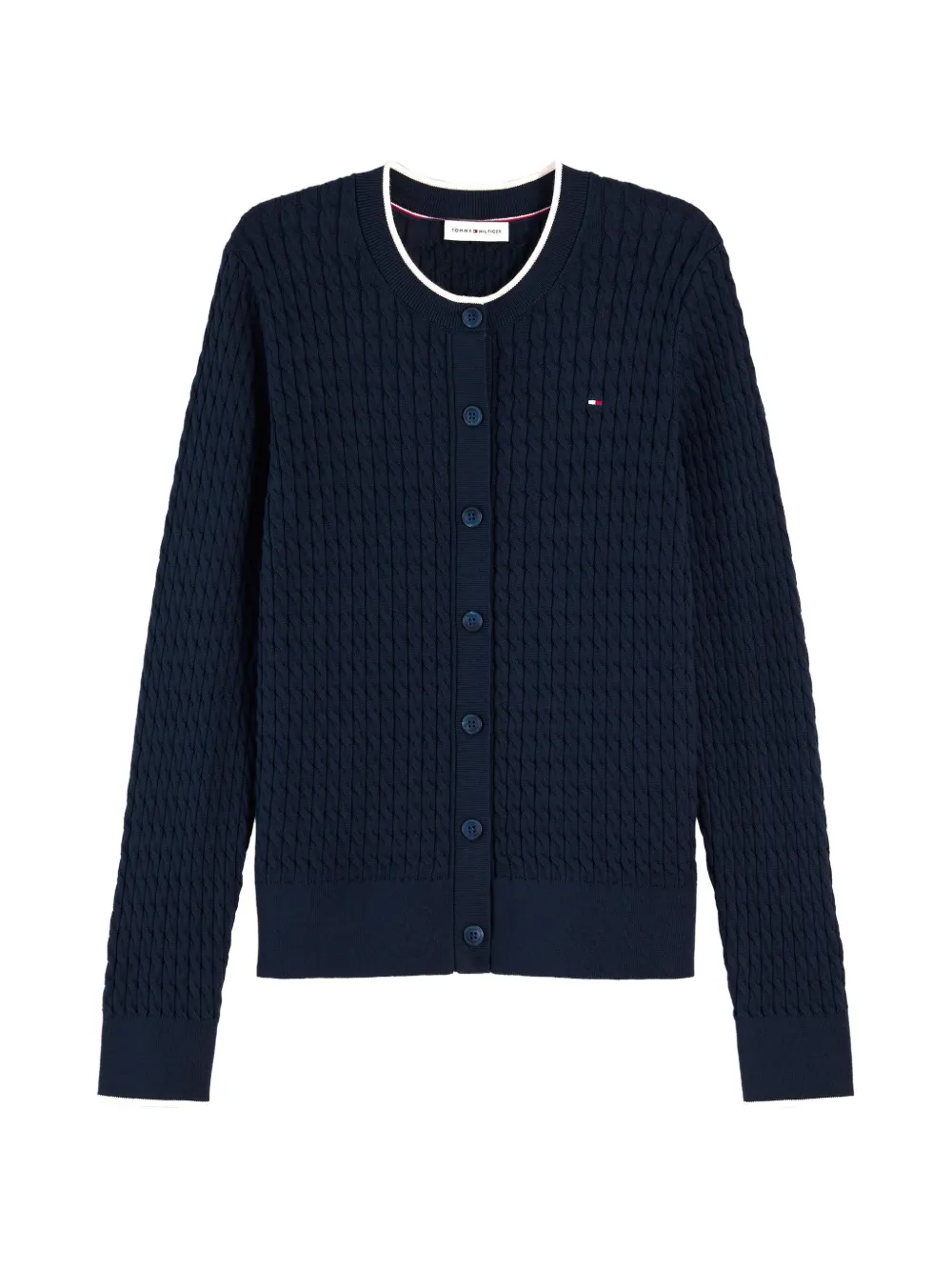 Tommy Hilfiger cable-knit cardigan - Blu