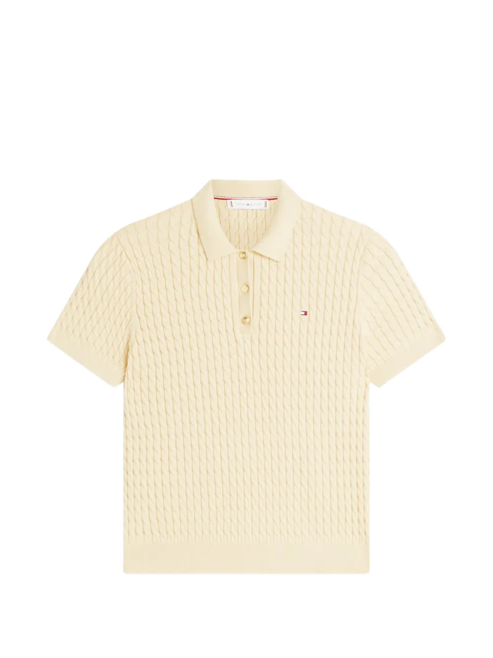 Tommy Hilfiger cable-knit polo shirt - Toni neutri