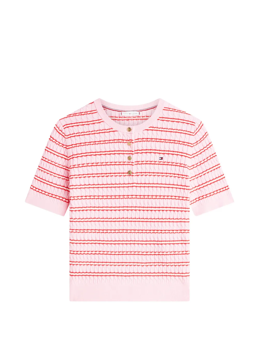 Tommy Hilfiger striped-pattern T-shirt - Rosa