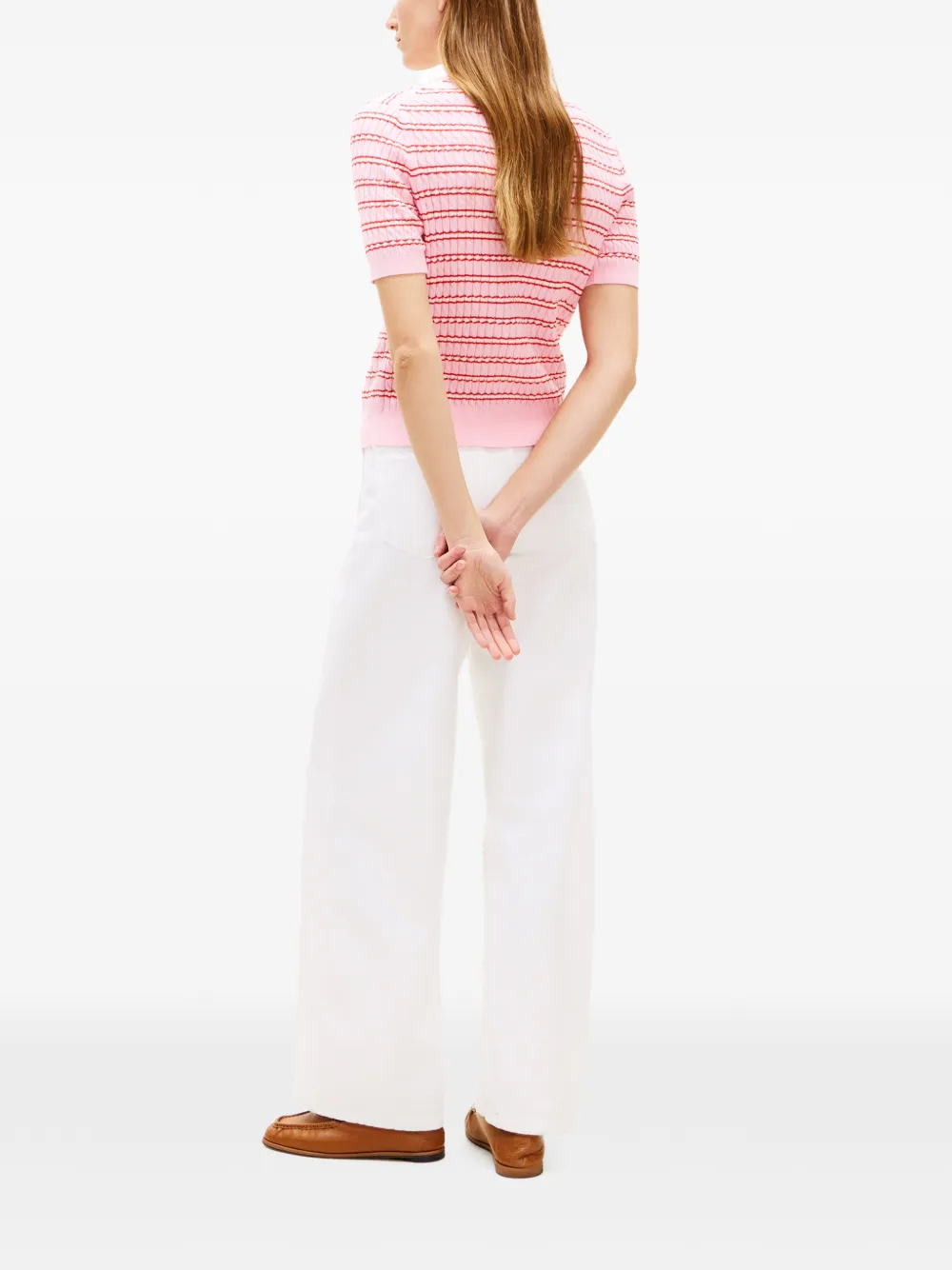  Tommy Hilfiger Striped-pattern T-shirt - Pink 