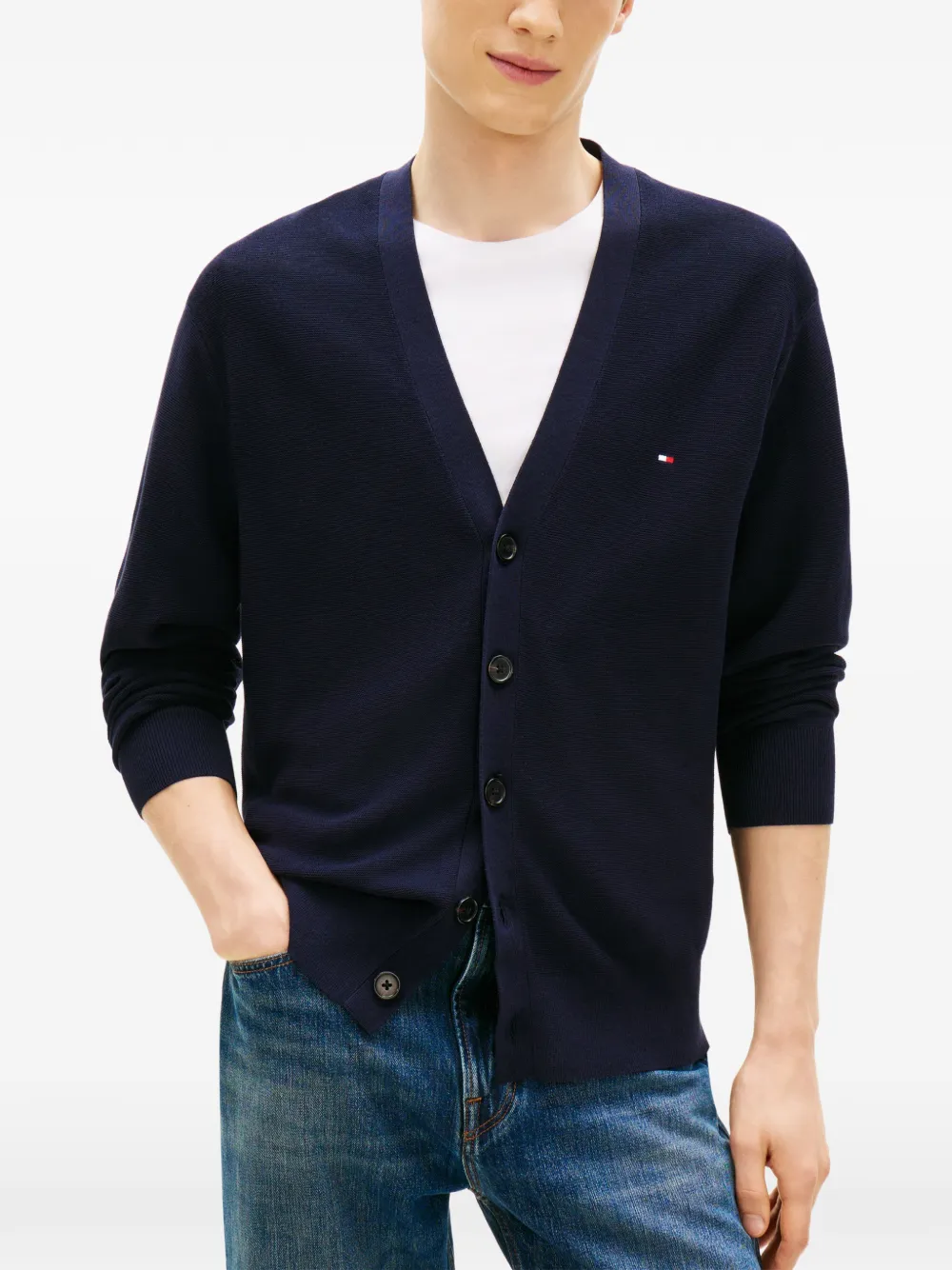 Tommy Hilfiger Vest met V-hals Blauw