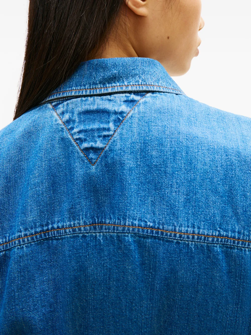 Tommy Hilfiger Denim jurk met gestrikte taille Blauw