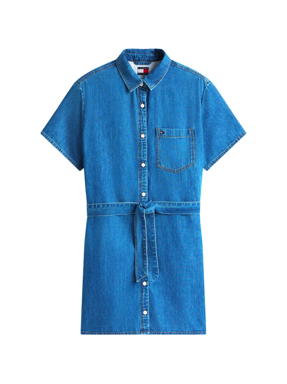 Tommy Hilfiger denim waist-tie dress - Blu