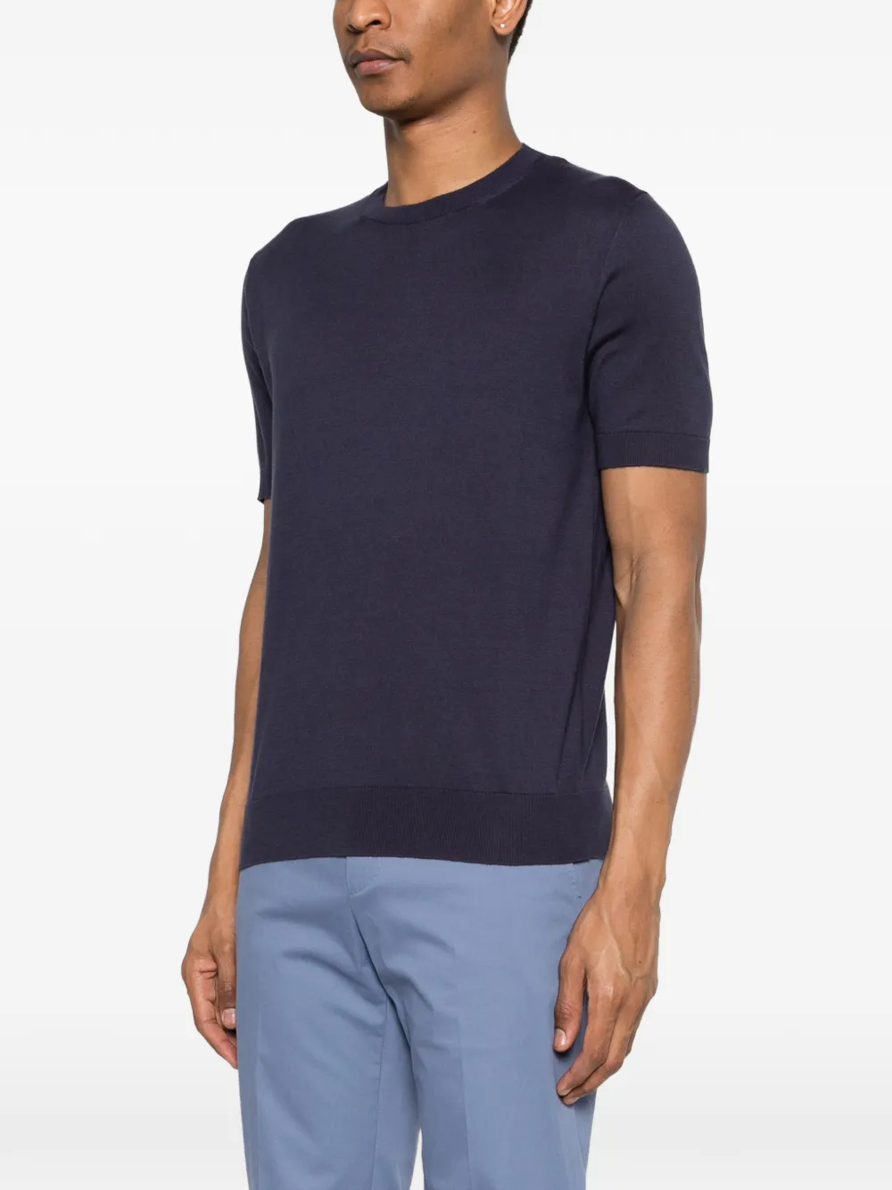 Zegna Premium katoenen T-shirt Blauw