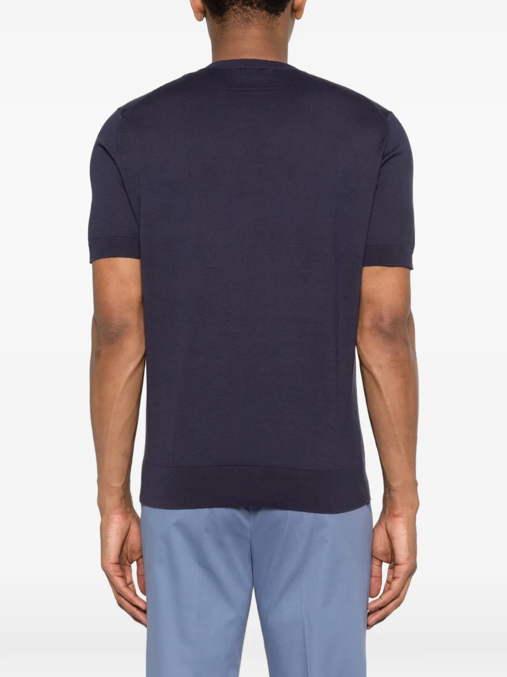 Zegna Premium katoenen T-shirt Blauw