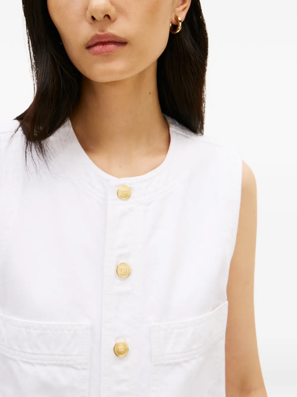 buttoned mini dress
